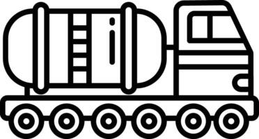 Tank Truck outline illustration vector