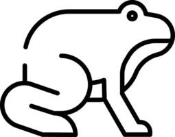 Frog outline illustration vector