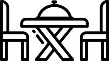 Dining Table outline illustration vector