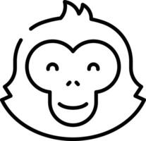 orang utan contorno ilustración vector