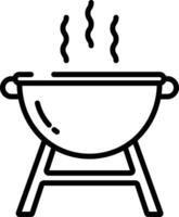 barbecue outline illustration vector