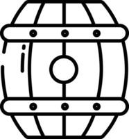 barrel outline illustration vector