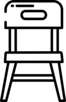 cámping silla contorno ilustración vector