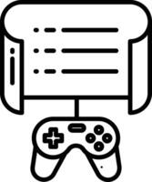 Gamepad outline illustration vector