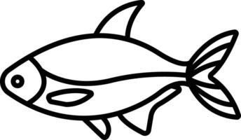 Bream Fish outline illustration vector