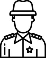 policía oficial contorno ilustración vector
