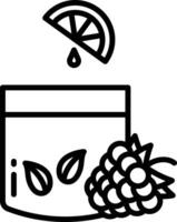 Raspberry outline illustration vector