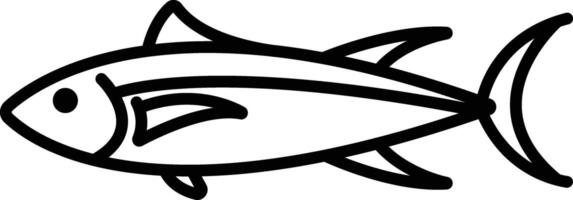 Fish outline illustration vector