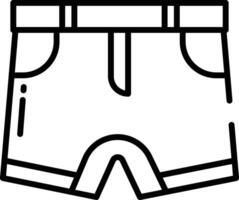 Shorts outline illustration vector