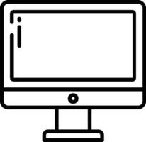 Computer outline illustrations vector