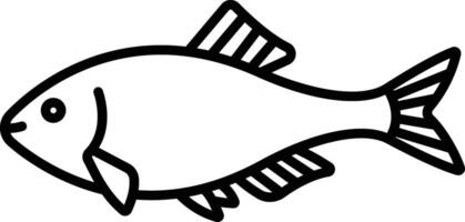 bitterling Fish outline illustration vector