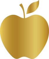 Golden apple icon vector