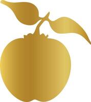 golden persimmon with leaves image vector