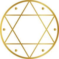golden star of david, Star of David Judaism, Gold hexagon, angle, painted, gold vector