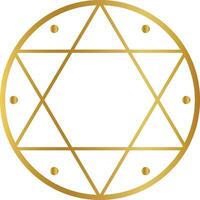 golden star of david, Star of David Judaism, Gold hexagon, angle, painted, gold vector