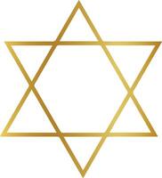 golden star of david, Star of David Judaism, Gold hexagon, angle, painted, gold vector