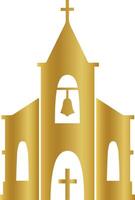 golden church gold cross icon gold church vector