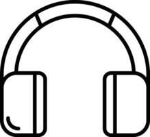 Head phone outline illustrations vector