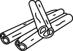 Cinnamon outline illustration vector