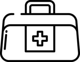 First Aid outline illustration vector