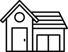 House outline illustration vector