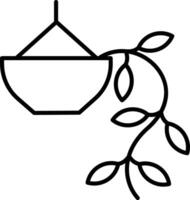 Hoya-Carnosa plant outline illustration vector