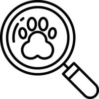 Footprint search outline illustration vector