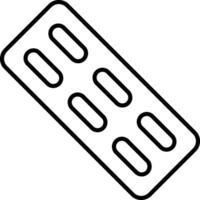 pill outline illustration vector