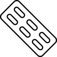 pill outline illustration vector