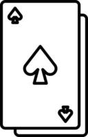 playing card outline illustration vector