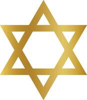 golden star of david, Star of David Judaism, Gold hexagon, angle, painted, gold vector