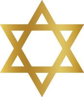 golden star of david, Star of David Judaism, Gold hexagon, angle, painted, gold vector