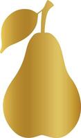 golden pear isolated on white background vector