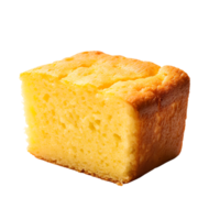 Cornbread against transparent background png