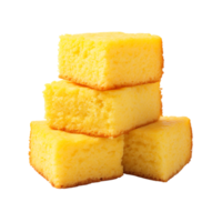 Cornbread against transparent background png