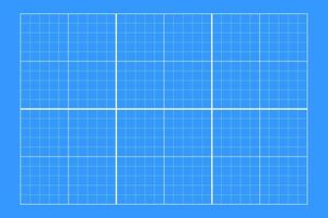 White grid on blue background. Blueprint design. Checkered blank template for cutting mat, mechanics scheme, drawing, drafting, plotting, engineering or architecting measuring. vector