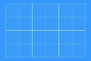 White grid on blue background. Blueprint design. Checkered blank template for cutting mat, mechanics scheme, drawing, drafting, plotting, engineering or architecting measuring. vector