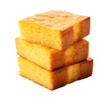 Cornbread against transparent background png