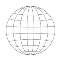 Globe pictogram. Earth planet sphere icon. Global international problems, people connecting, travelling, all around world delivery symbol. vector