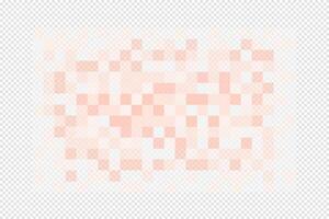 Censorblur effect pixel texture on transparent background. Skin tone colored mosaic pattern hiding face, nude body, text or another unwanted, prohibited or privacy content. vector