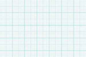 Blue grid paper pattern. Checkered sheet template for notebook page in school math education, office work, memos, drafting, plotting, engineering or architecting measuring. vector