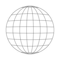 Globe icon. Earth planet sphere sign. Symbol of global social problems, people connecting, travelling, all around world delivery. vector