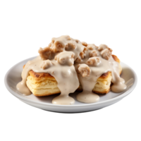 Biscuits and Gravy against transparent background png