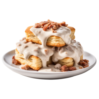 Biscuits and Gravy against transparent background png