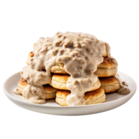 Biscuits and Gravy against transparent background png