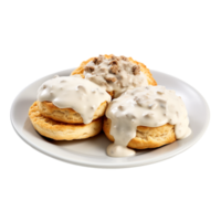 Biscuits and Gravy against transparent background png