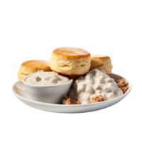 Biscuits and Gravy against transparent background png