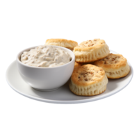 Biscuits and Gravy against transparent background png