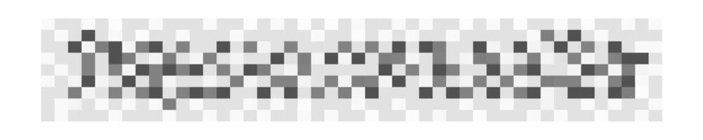 Censorship blur effect horizontal checkered texture. Gray pixel mosaic pattern hiding text, image or another prohibited or privacy content. vector