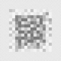 Censorship blur effect checkered texture. Gray pixel mosaic pattern hiding text, image or another forbidden, privacy, sensitive or adult only content. vector